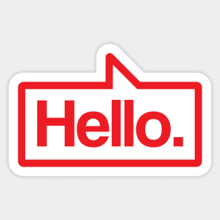 Hello - Talking Shirt (Red) Sticker